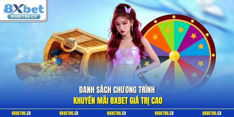 Danh sách chương trình khuyến mãi 8xbet giá trị cao